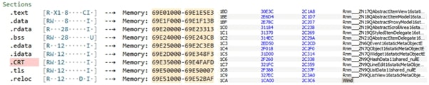 Figure 8 DLL sections and exports