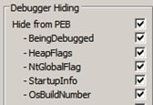 Figure 9 Recommended setup for anti-debugging flags.