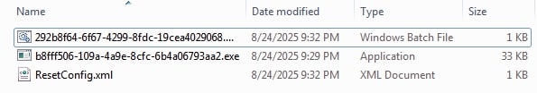 Figure 25: Files dropped to C:\Recovery\OEM folder