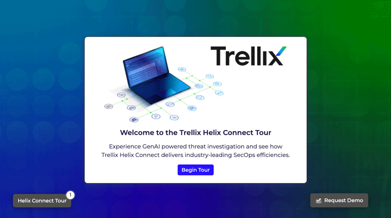 Screenshot of Trellix Helix Connect Tour