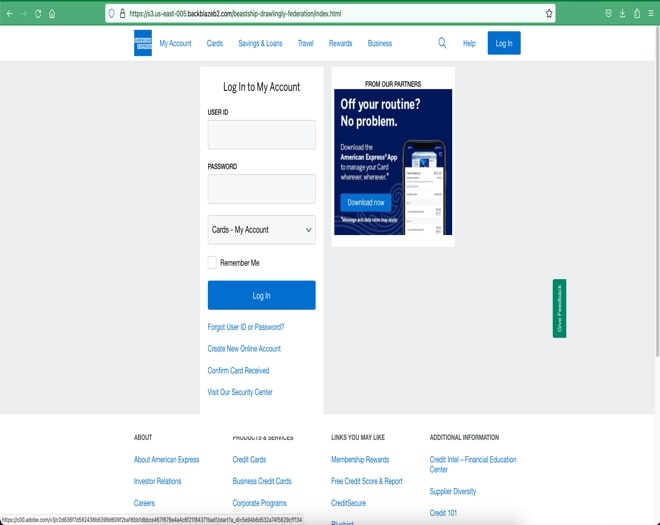 Final phishing landing pages